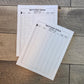 Custom 8.5"x11" Order/Note Pad - 10 Pack - 50 Sheets Each