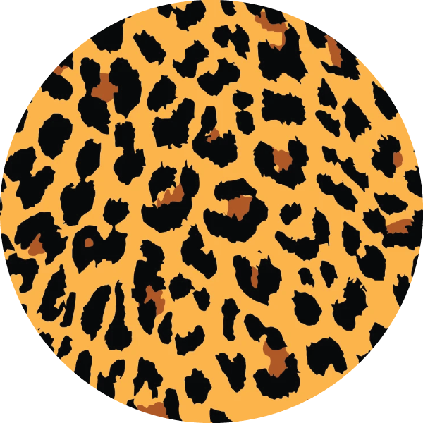#14 Cheetah Christmas Ornament Backing Sticker