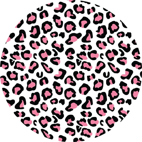 #16 Pink Cheetah Christmas Ornament Backing Sticker