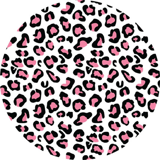 #16 Pink Cheetah Christmas Ornament Backing Sticker