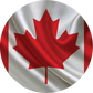 #17 Canadian Flag Waving Christmas Ornament Backing Sticker