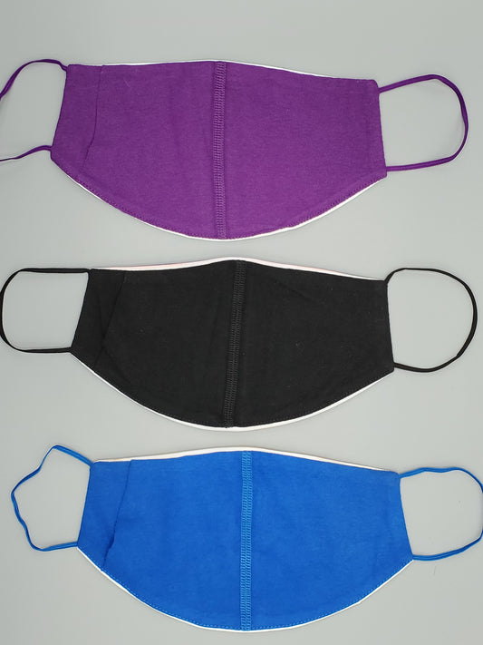 Blue Ball Balling Ball Face Mask, Reusable, Washable, 2 Layer Pocket with Carbon Filter and Ear Clips