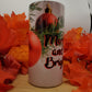 Merry and Bright Christmas 16 Ounce Insulated Skinny Tumbler with Metal Straw & Personalization Option