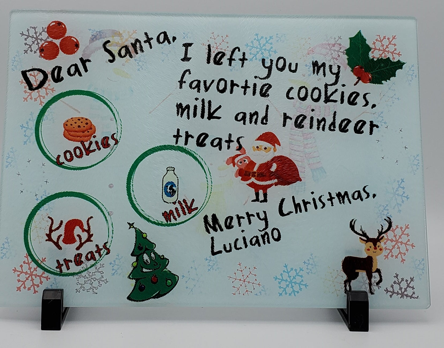 Personalized Santa Cookie Plate