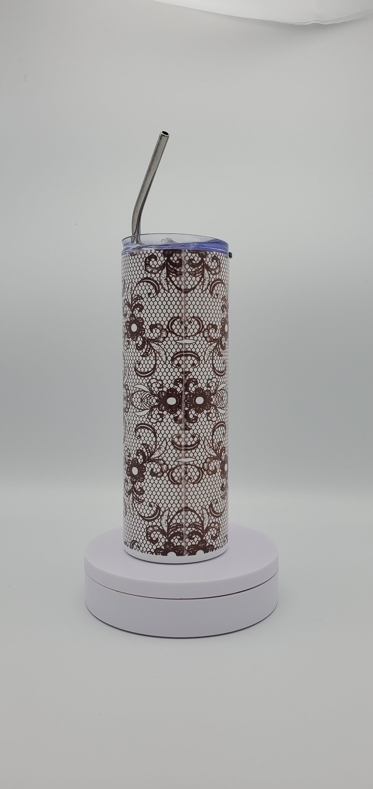 Swirl Design #4 Monogram 20 Ounce Stainless Steel Tumbler