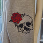 Skull Rose Glitter Ladies Tank, #ridingfree, Biker Ladies Tank Top