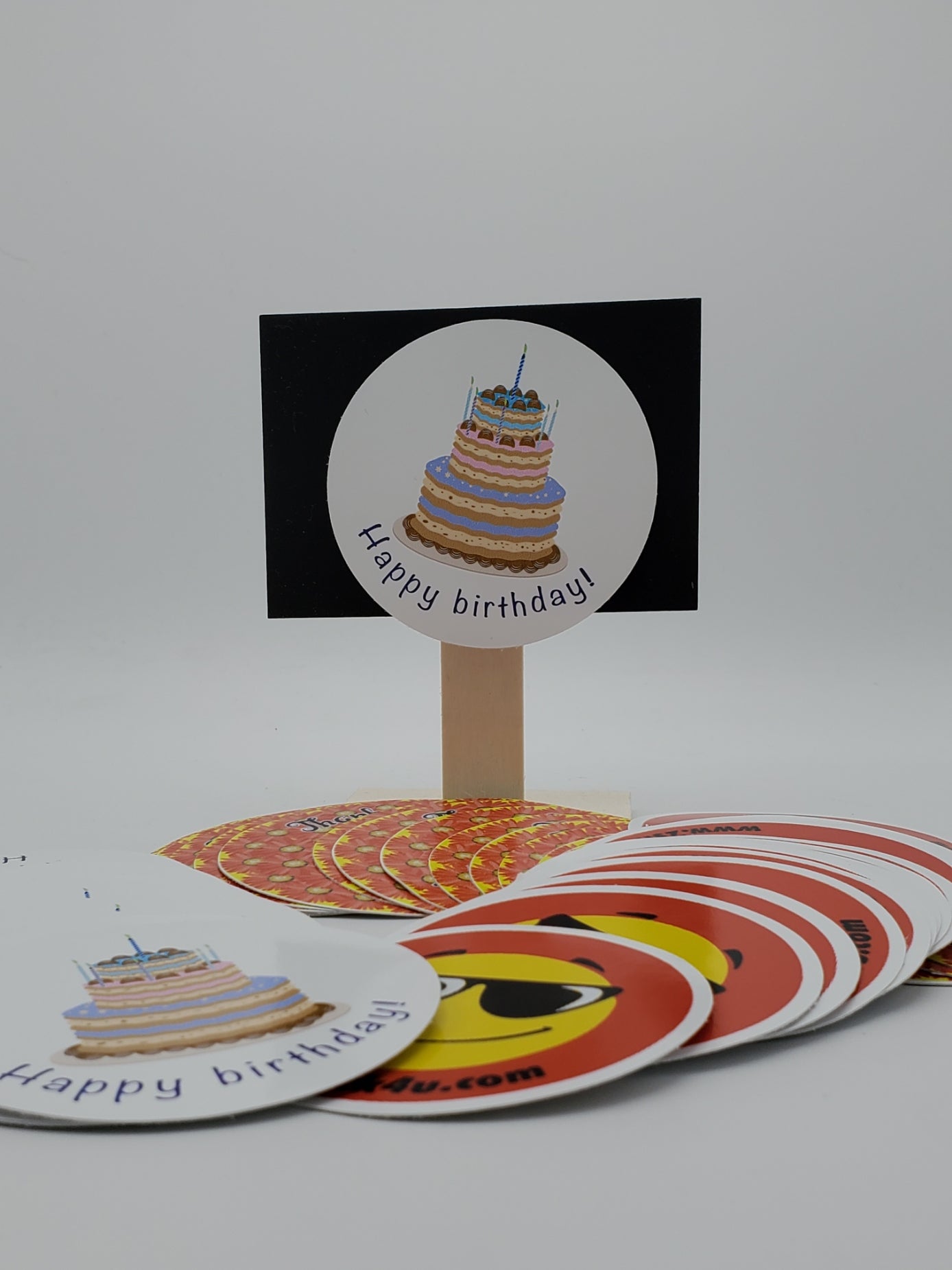 200 Custom Stickers - Up to 9 Square Inches Total - Includes Shipping