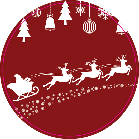 #64 Santa Traditional Christmas Ornament Backing Sticker - Supply for Making Custom Ornaments