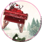 #66 Santa's Gone Christmas Ornament Backing Sticker - Supply for Making Custom Ornaments