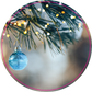 #67 Blue Ball Tree Christmas Ornament Backing Sticker - Supply for Making Custom Ornaments