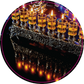 #68 Chanukah Lights Christmas Ornament Backing Sticker - Supply for Making Custom Ornaments