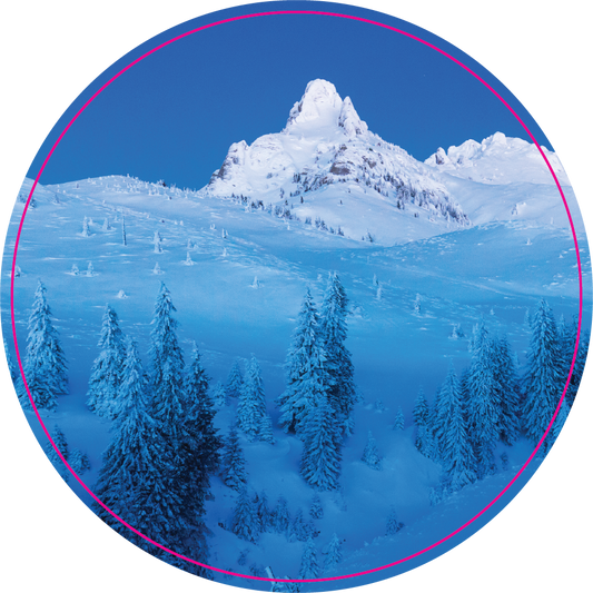 #39 Snow Mountain Christmas Ornament Backing Sticker