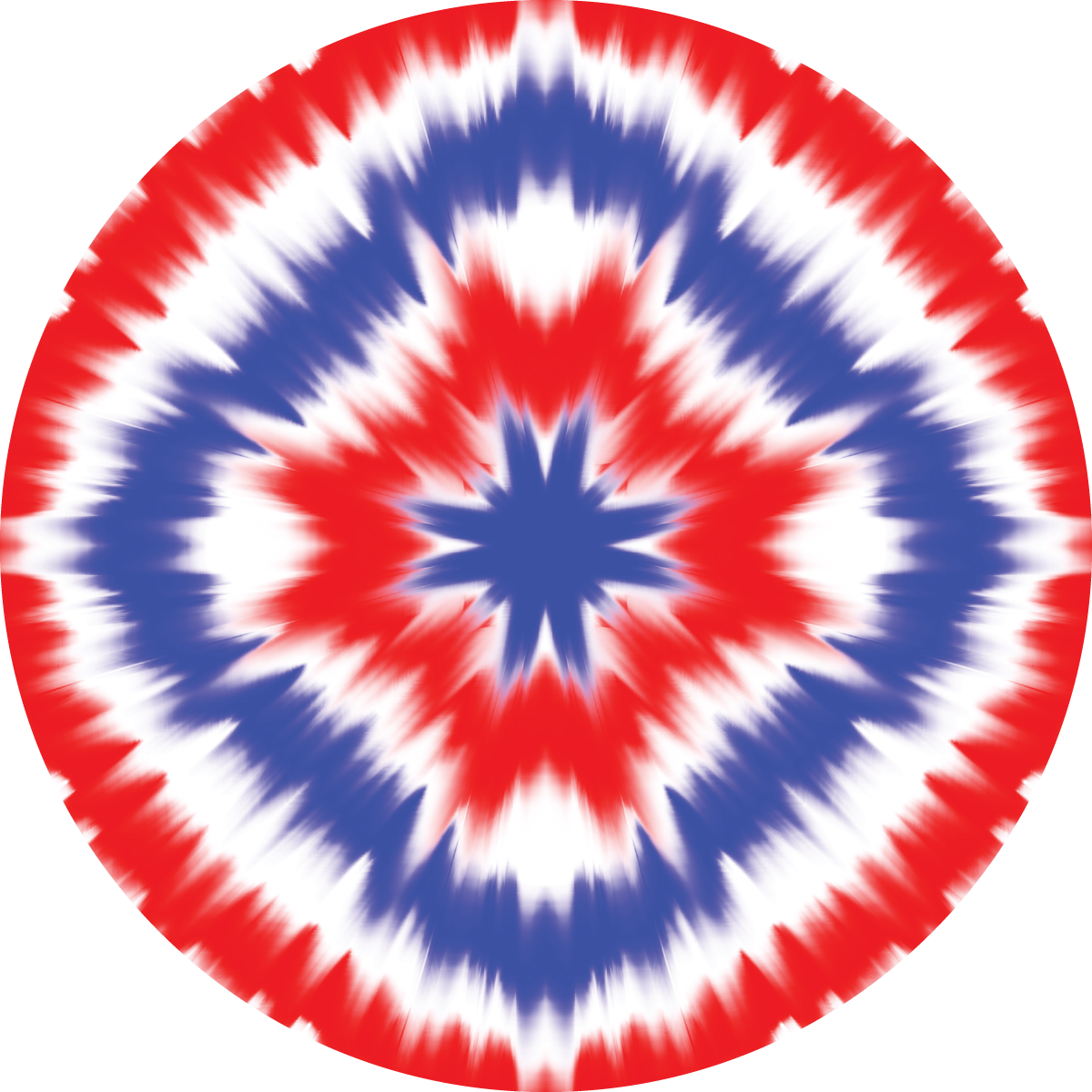 #33 American Tye Dye Christmas Ornament Backing Sticker