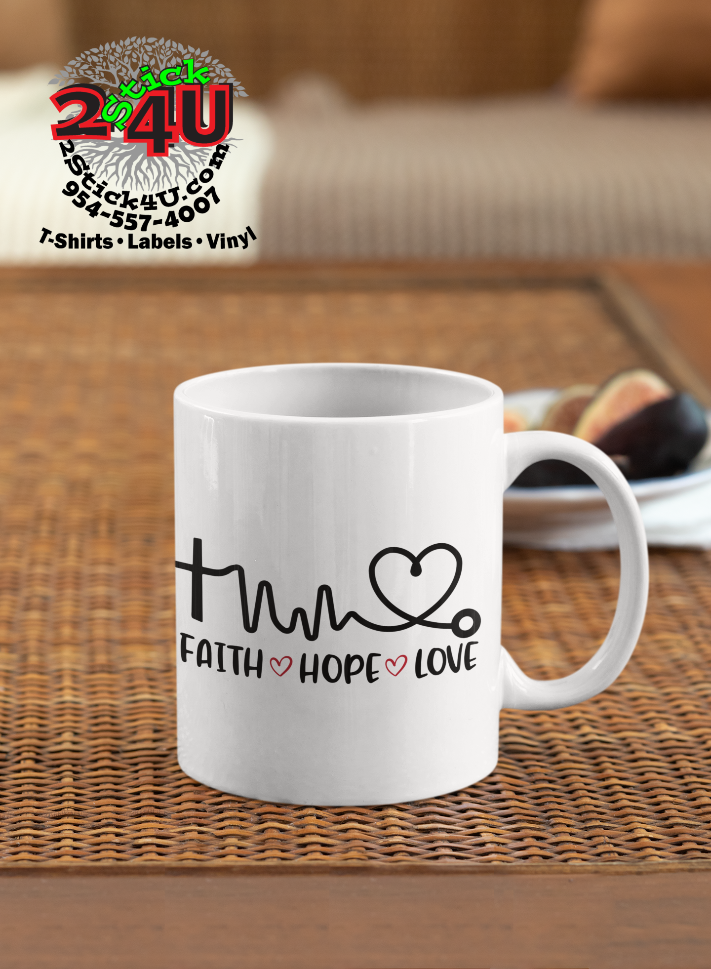 Faith*Hope*Love 2 Coffee Mug - Home of Buy 3, Get 1 Free. Long Lasting Custom Designed Coffee Mugs for Business and Pleasure. Perfect for Christmas, Housewarming, Wedding Party gifts