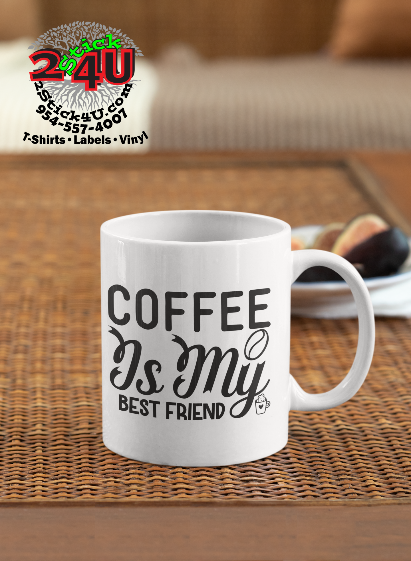 Coffee Is My Best Friend Coffee Mug - Home of Buy 3, Get 1 Free. Long Lasting Custom Designed Coffee Mugs for Business and Pleasure. Perfect for Christmas, Housewarming, Wedding Party gifts