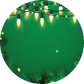 #4 Green Lights Christmas Ornament Backing Sticker