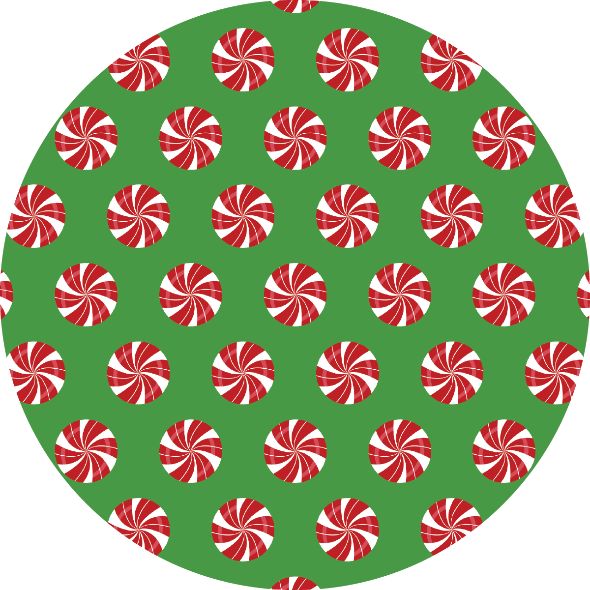 #6 Peppermints Christmas Ornament Backing Sticker - Supply for Making Custom Ornaments