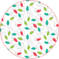 #9 White Lights Christmas Ornament Backing Sticker - Supply for Making Custom Ornaments