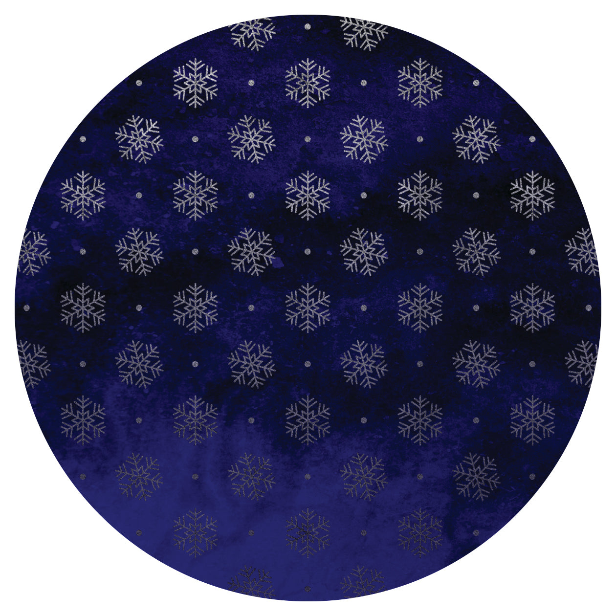 #HC10 Frosty Blue Christmas Ornament Backing Sticker