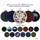 #78 Eagle Flag Christmas Ornament Backing Sticker - Supply for Making Custom Ornaments