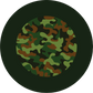 #HC2B Camo with Boarder Christmas Ornament Backing Sticker