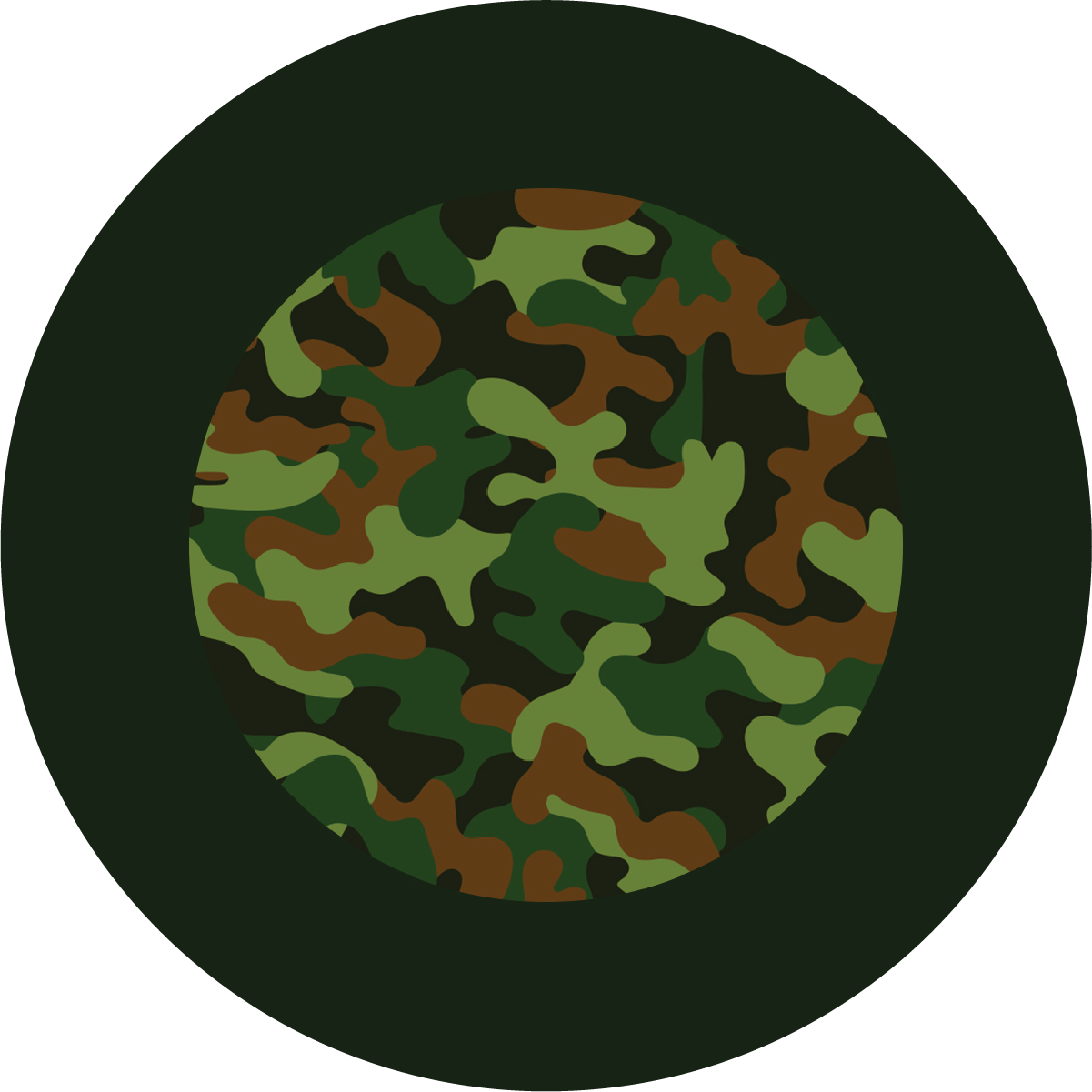 #HC2B Camo with Boarder Christmas Ornament Backing Sticker