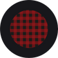 #HC5B Red Gingham with Boarder Pattern with Boarder Christmas Ornament Backing Sticker