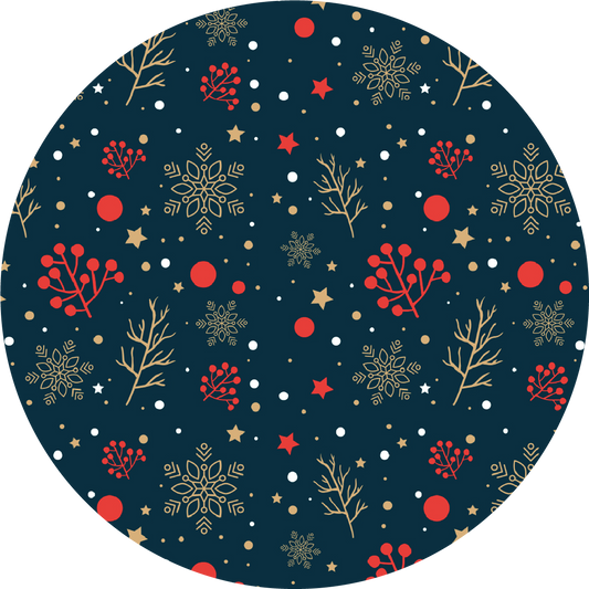 #HC9 Night Sky Snowflake Christmas Ornament Backing Sticker