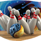 Space Bowling Ball Face Mask, Reusable, Washable, 2 Layer Pocket with Carbon Filter and Ear Clips