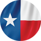 #13 Texas Flag Christmas Ornament Backing Sticker