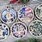 #61 Field Lights Christmas Ornament Backing Sticker - Supply for Making Custom Ornaments