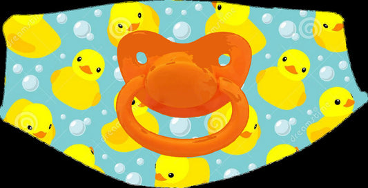 Kids Face Mask - Rubber Duckies with Binkie