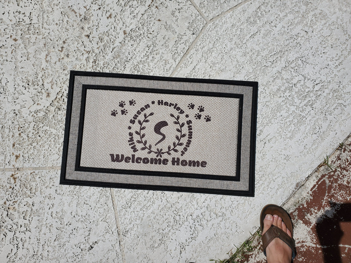 Personalized Welcome to the Circus Mat, 18 x 30 inch Farmhouse Decor Custom Mat. Housewarming Wedding Gift. Can Be Custom Made
