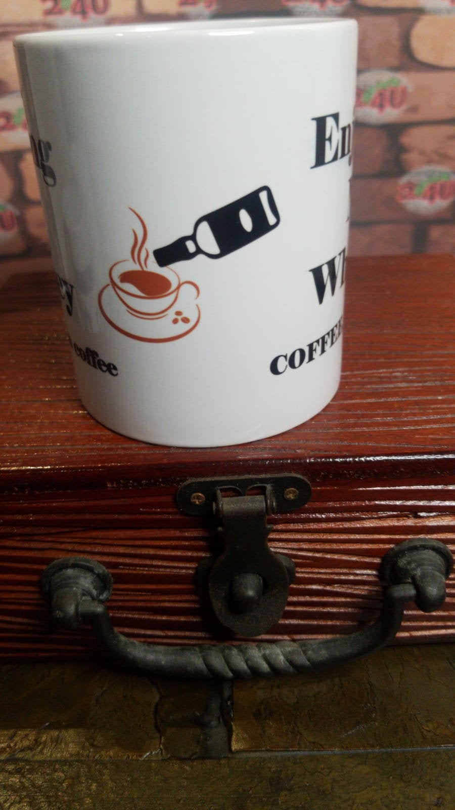 Enjoy my Whiskey Coffee Mug, Can be Personalized with your name, For Those Hard Mornings