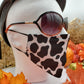 MOOOOOOOO Face Mask, Custom With Your Name, 2 layer pocket mask with filter, adjustable ear clip, personalized & washable, reusable