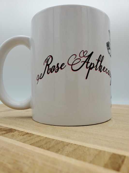 Rose Apothecary Mug, Holiday Gift, Seasonal Mug, Personalized Cup, Custom Coffee Mug, Add Your Name, Artistic Creative Mug