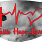 Faith Hope Love Face Cover, Custom With Your Name, 2 layer pocket Cover with filter, adjustable ear clip, personalized & washable, reusable