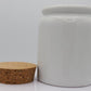 Personalized 11 Ounce White Ceramic Stash Jar With Cork Lid - Periodic Table Design - 420 Sweet Leaf Images - Cork Lid - Custom Designed