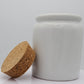 Personalized 11 Ounce White Ceramic Stash Jar With Cork Lid - Periodic Table Design - 420 Sweet Leaf Images - Cork Lid - Custom Designed