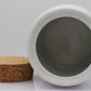 Personalized 11 Ounce White Ceramic Stash Jar With Cork Lid - Periodic Table Design - 420 Sweet Leaf Images - Cork Lid - Custom Designed