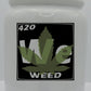 Personalized 11 Ounce White Ceramic Stash Jar With Cork Lid - Periodic Table Design - 420 Sweet Leaf Images - Cork Lid - Custom Designed
