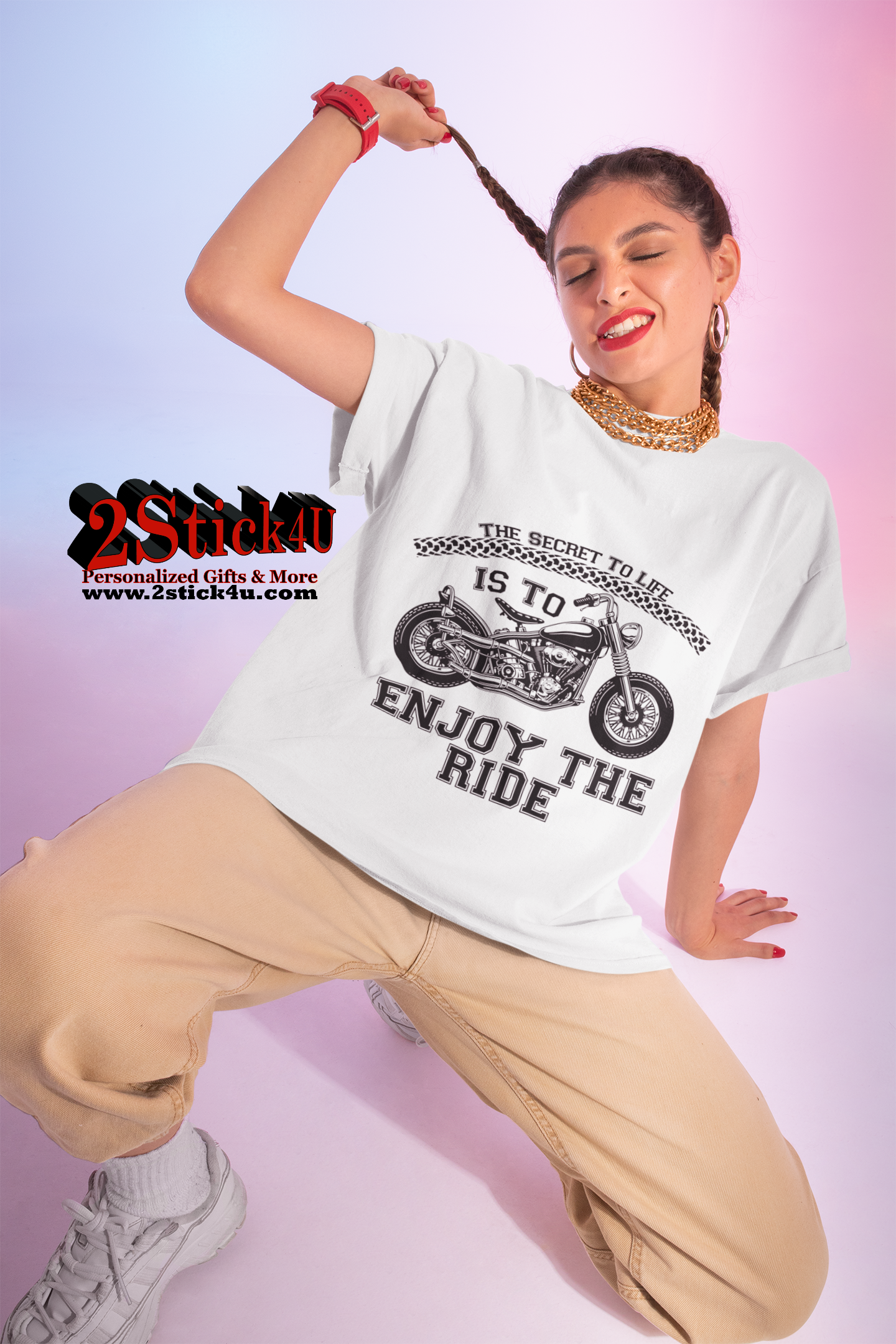 The Secret To Life T-Shirt, #ridingfree, Bikers T-Shirt, Customizable Performance Shirt